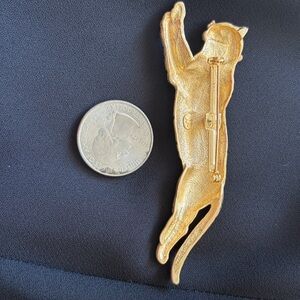 Gold Cat Brooch